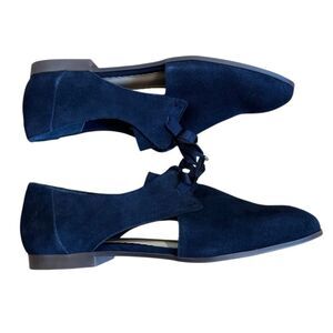 Crown & Ivy Women's Noval Navy Blue Jasnina Suede Loafer Shoes w/ Box Size 10